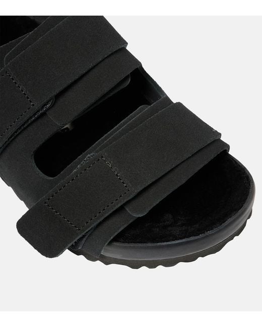 Birkenstock Black X Tekla Uji Suede Slides