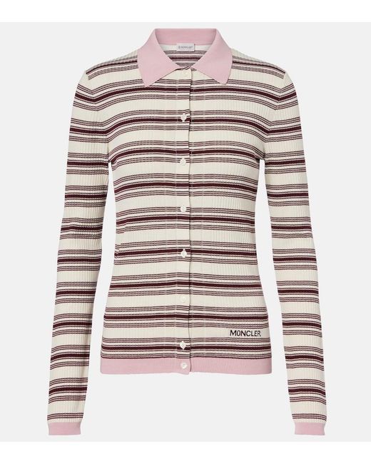 Moncler Multicolor Striped Cotton Polo Shirt