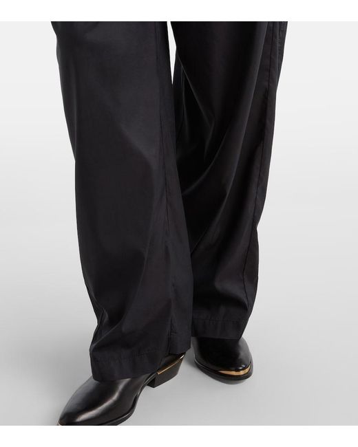 Isabel Marant Blue Inaya High-Rise Wide-Leg Pants