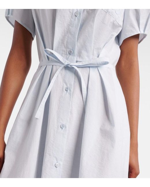 Loewe Blue Paula's Ibiza Anagram Cotton-Blend Shirt Dress