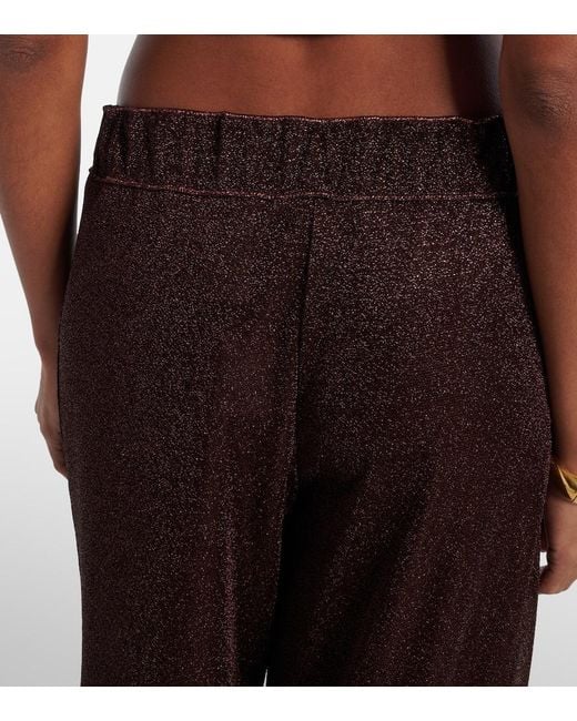Oseree Brown Lumiere Wide-Leg Pants