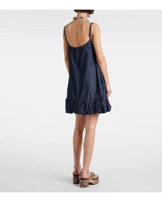 Dries Van Noten Blue Denim Minidress