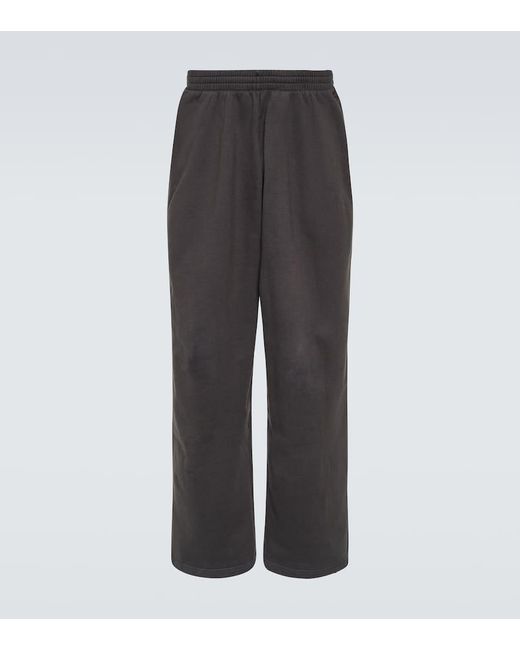Pantalones deportivos de felpa de algodon Balenciaga de hombre de color Gray