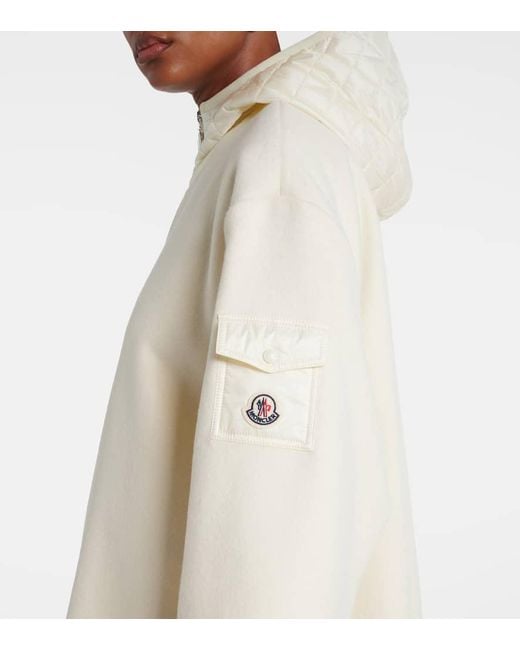 Moncler White Logo Wool-Blend Jacket