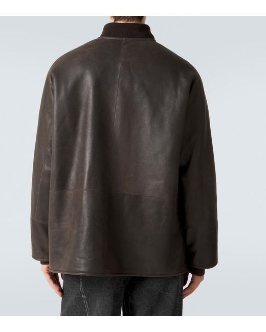 A.PRESSE Black Shearling-Lined Jacket for men