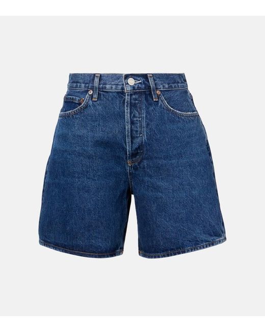 Shorts Dame En Denim Agolde de color Blue