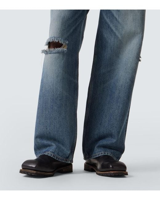 Our Legacy Blue Vast Cut High-Rise Wide-Leg Jeans for men