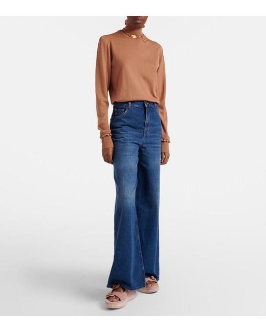 Chloé Pink Nama Suede Platform Sandals