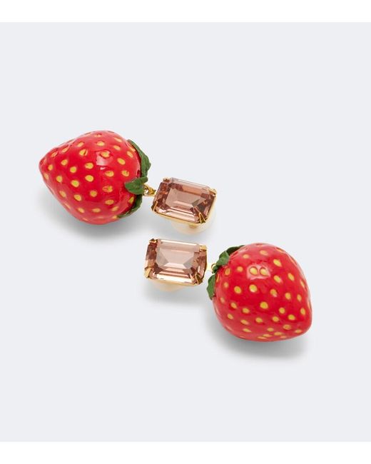 Jennifer Behr Red Fragola Drop Earrings