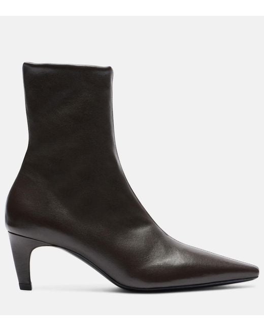 Jude Black Cave Leather Ankle Boots