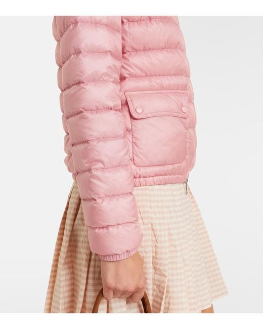 Moncler Pink Lans Quilted Down Jacket