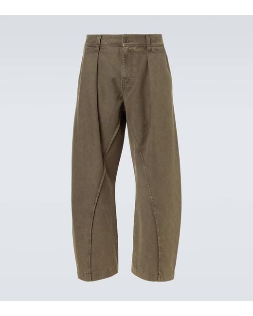 Pantaloni A Gamba Larga Twisted Seam di J.W. Anderson in Green da Uomo