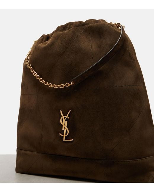 Saint Laurent Brown Jamie Cassandre Large Suede Shoulder Bag