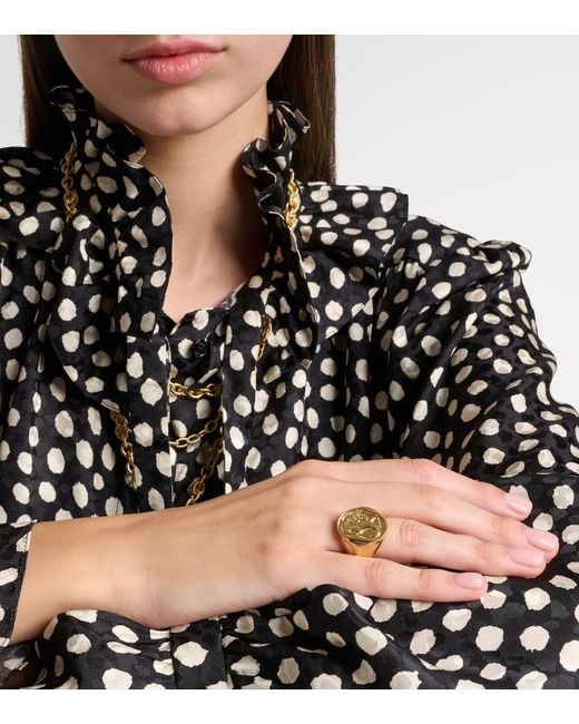 Chloé Metallic Oversized Ring