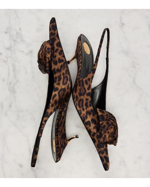 Saint Laurent Brown Dakota Slingback Pumps