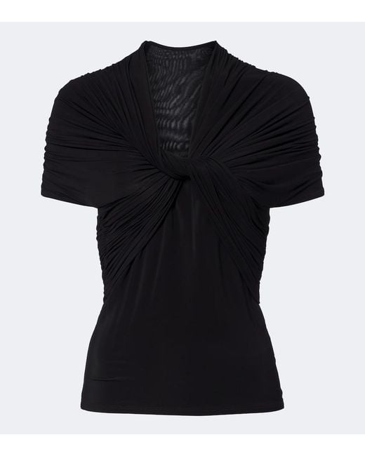 TOVE Black Hadara Gathered Top