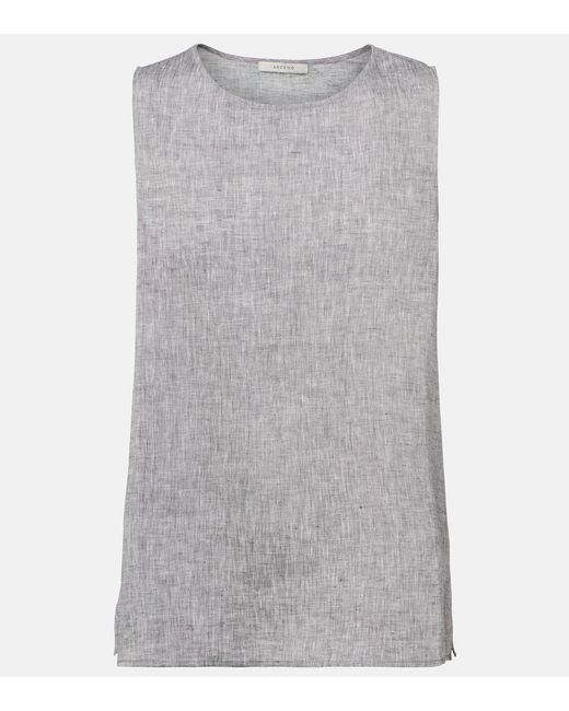 Asceno Gray Cali Linen Top