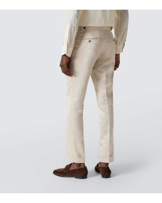 Tom Ford White Silk And Linen Twill Suit for men