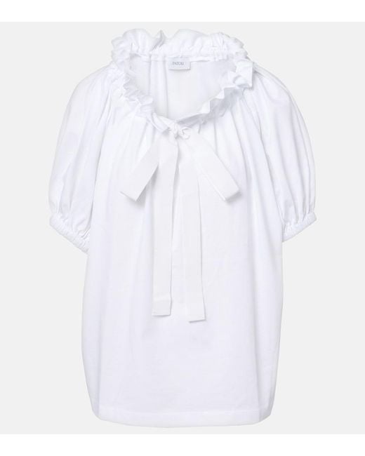 Patou White Cotton Jersey Top