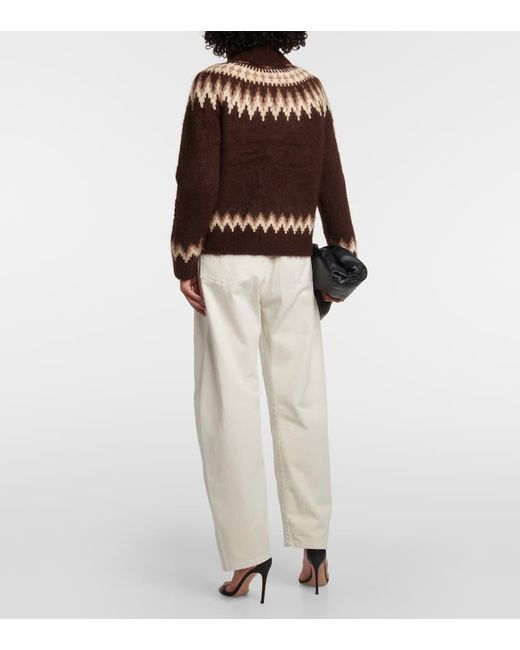 Jersey de cuello alto de mezcla de lana Polo Ralph Lauren de color Brown