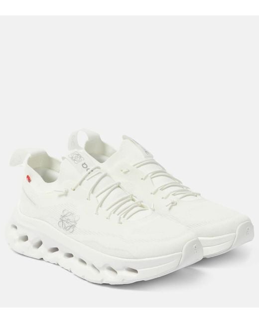Loewe White + On Cloudtilt Sneakers Aus Recyceltem Stretch-strick