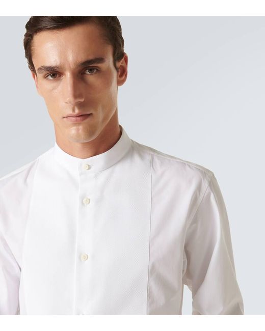 Camisa De Esmoquin De Algodon Loro Piana de hombre de color White