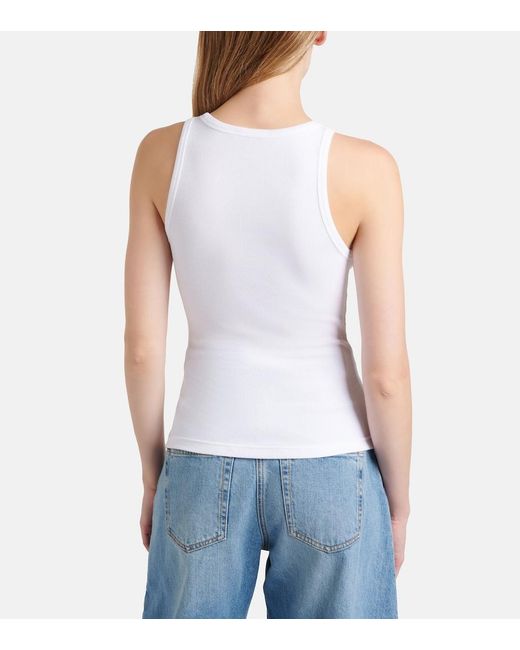 Alaïa White Jersey Tank Top