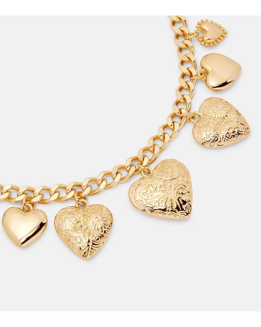 Collier Grave Self-Portrait en coloris Metallic