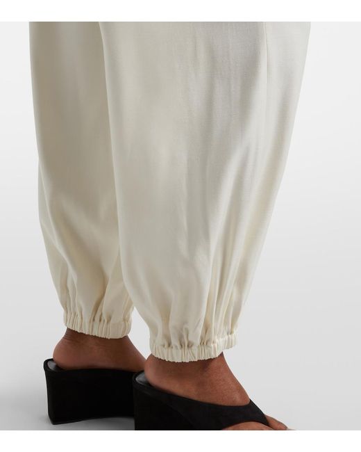 Citizens of Humanity White Bubble Twill Tapered Pants