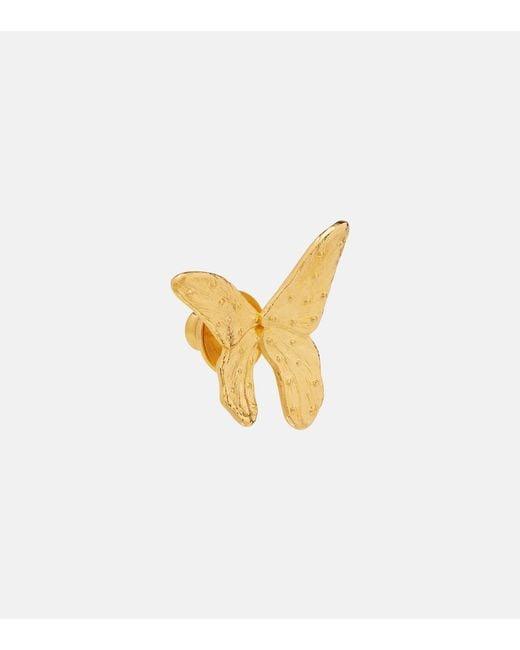 Oscar de la Renta Metallic Butterfly Earrings