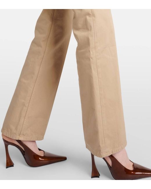 Pantalones anchos Clyde de algodon Saint Laurent de color Natural