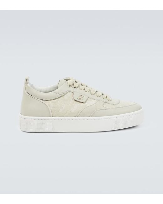 Christian Louboutin Sneakers Happyrui Mit Leder in White für Herren