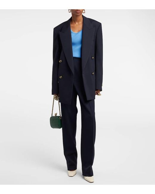 Bottega Veneta Blue Top Aus Einem Baumwollgemisch