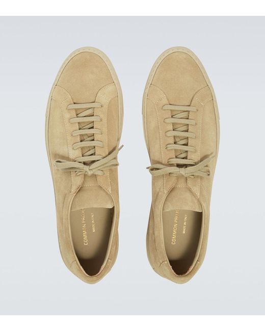 Common Projects Natural Achilles Suede Sneakers for men