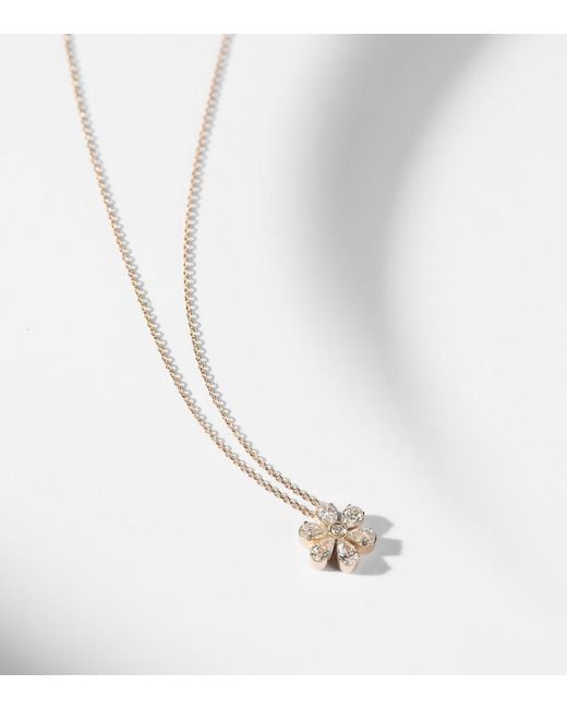 Sophie Bille Brahe White Cosmos Simple 18Kt Pendant Necklace With Diamonds
