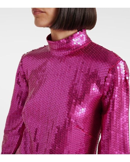 ‎Taller Marmo Pink Minikleid Gina Mit Pailletten Und Federn