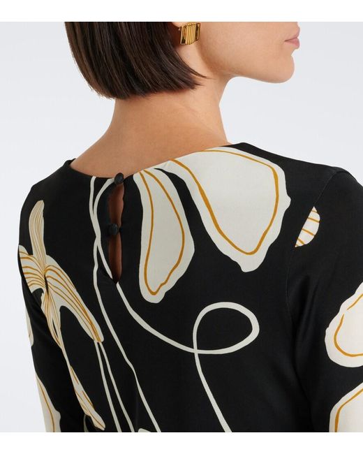 Cala De La Cruz Black Maisha Floral Minidress