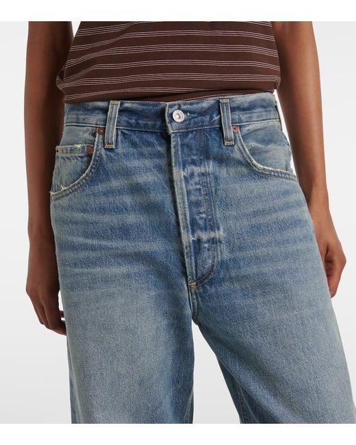 Citizens of Humanity Blue Wide-Leg Jeans Gaucho