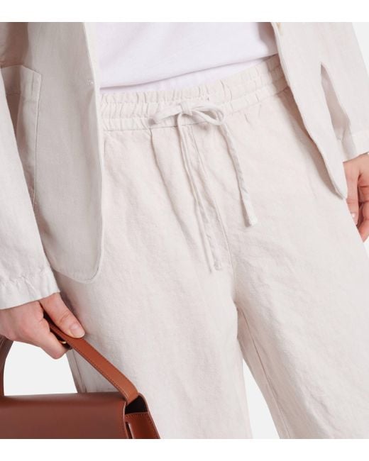 Pantalon ample Gwyneth en lin Velvet en coloris Natural