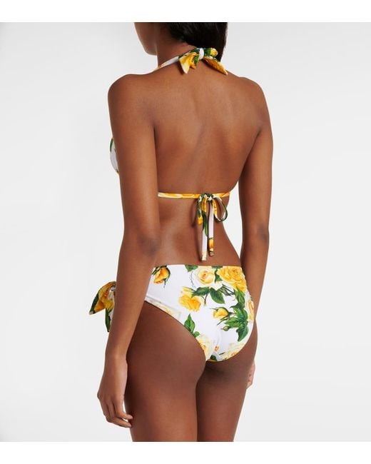 Bikini floral Dolce & Gabbana de color Yellow