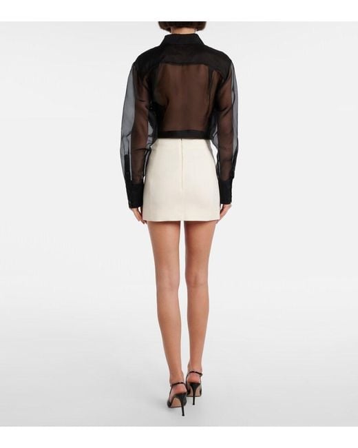 Wardrobe NYC White Virgin Wool Miniskirt