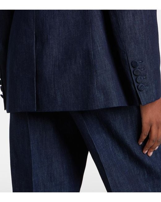 Gabriela Hearst Blue Grant Denim Blazer