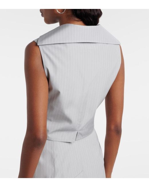 Vivienne Westwood Gray Meryl Pinstripe Cotton Vest