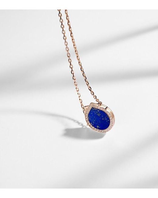 Repossi White Antifer 18Kt Necklace With Lapis Lazuli And Diamonds