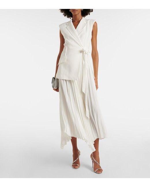 Jonathan Simkhai White Helena Blazer Dress