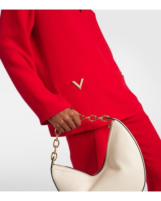 Valentino Red Vgold Cady Couture Silk Top
