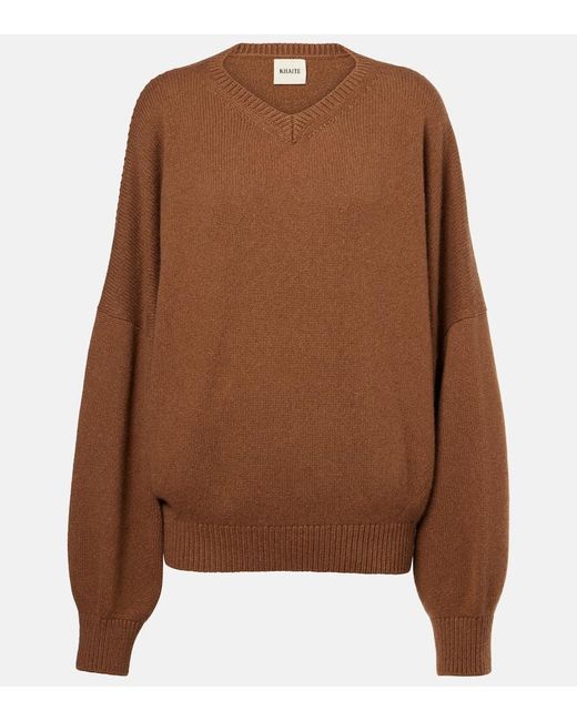 Khaite Brown Oversize-Pullover Wolfe Aus Kaschmir