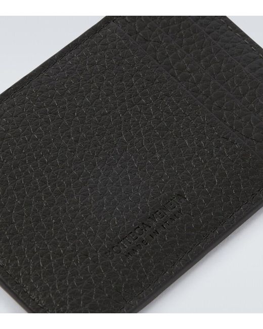 Bottega Veneta Black Intrecciato Leather Card Holder for men