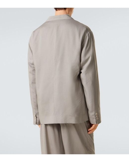 Our Legacy Gray Halt Double-Breasted Blazer for men