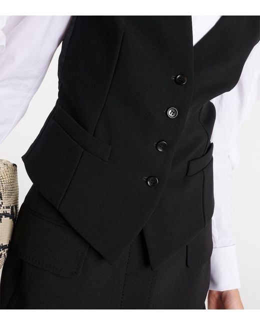 Max Mara Black 'Kiwi' Jersey Vest